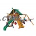 Gorilla Playsets Ozark Cedar Swing Set with Green Vinyl Canopy and Natural Cedar Posts   552146740